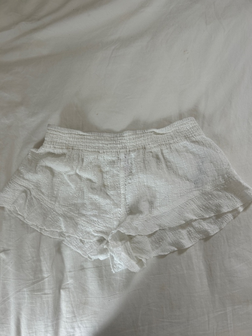 Urban Outfitters White Ruffle Hem Skort Shorts